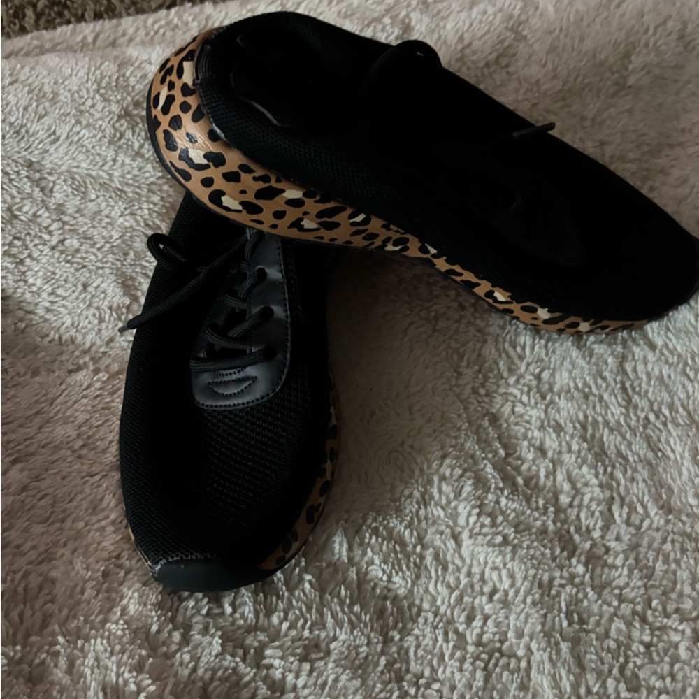 Black Mesh Lace-Up Sneakers slip one